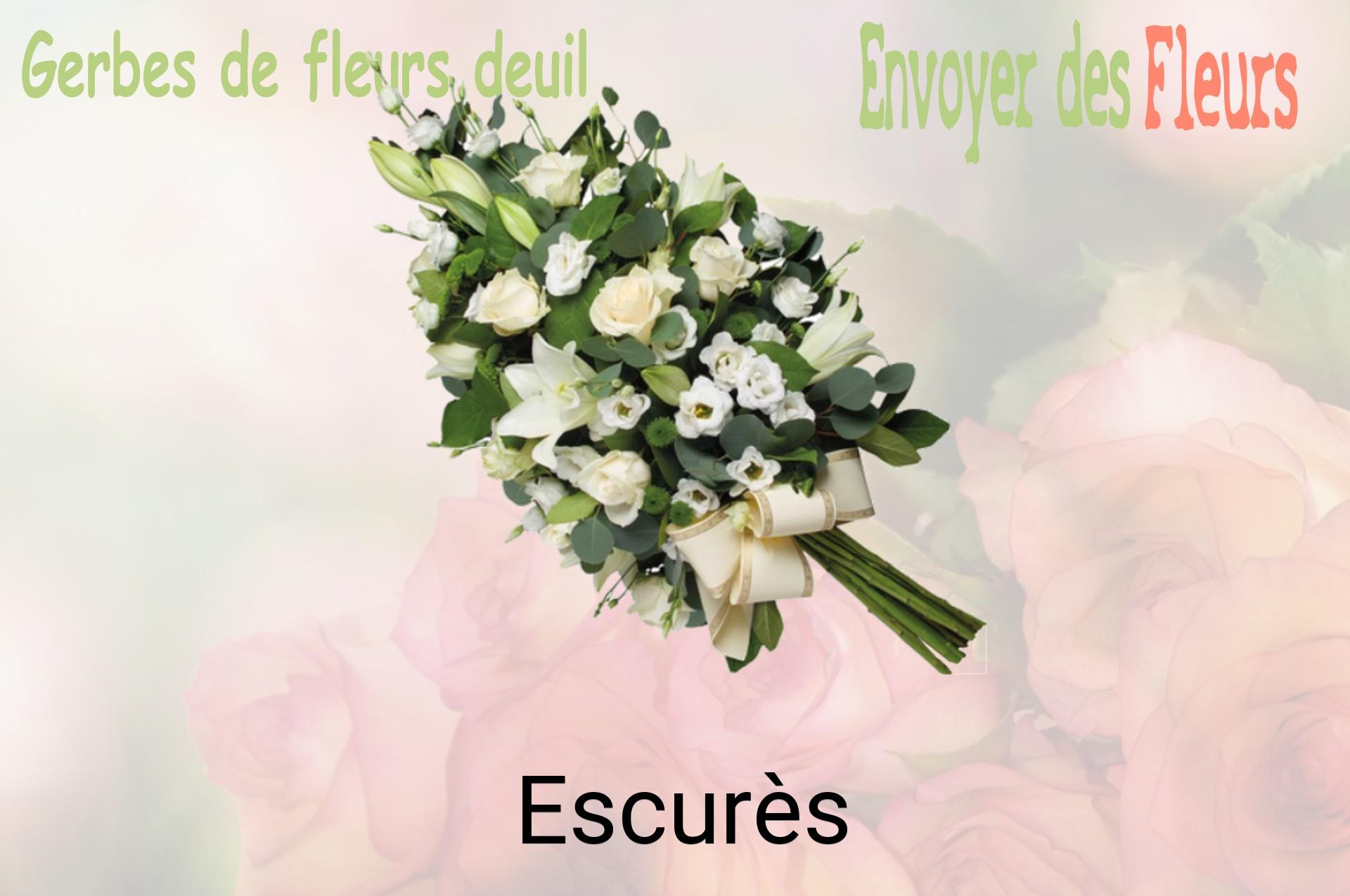 Gerbe de fleurs de deuil livrée à Escurès
